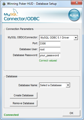 Database setup - Winning Poker HUD