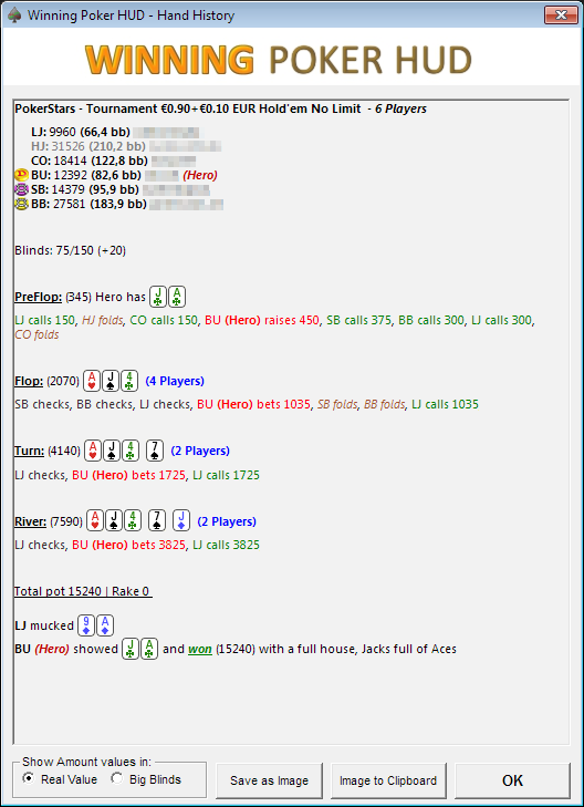 Winning Poker HUD - Hand History Viewer